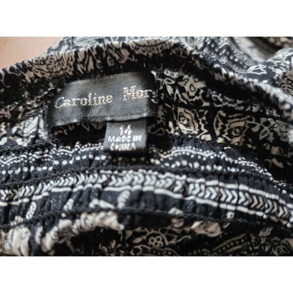 Caroline Morgan Womens Bohemian Elephant Print Elastic Waist Harem Pants Size 14 - Picture 4 of 6